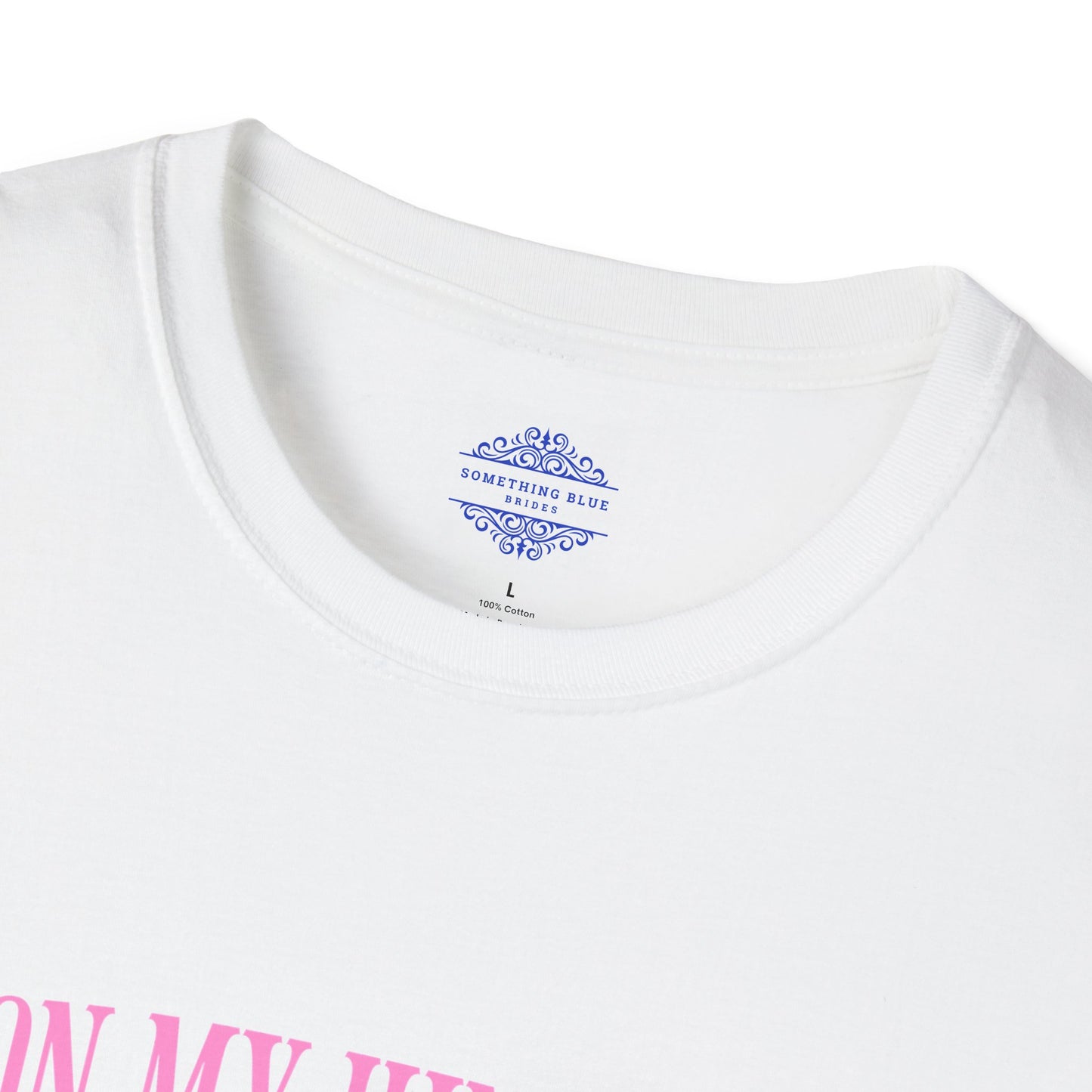 SPOILED WIVES CLUB T-SHIRT BLUE AND PINK