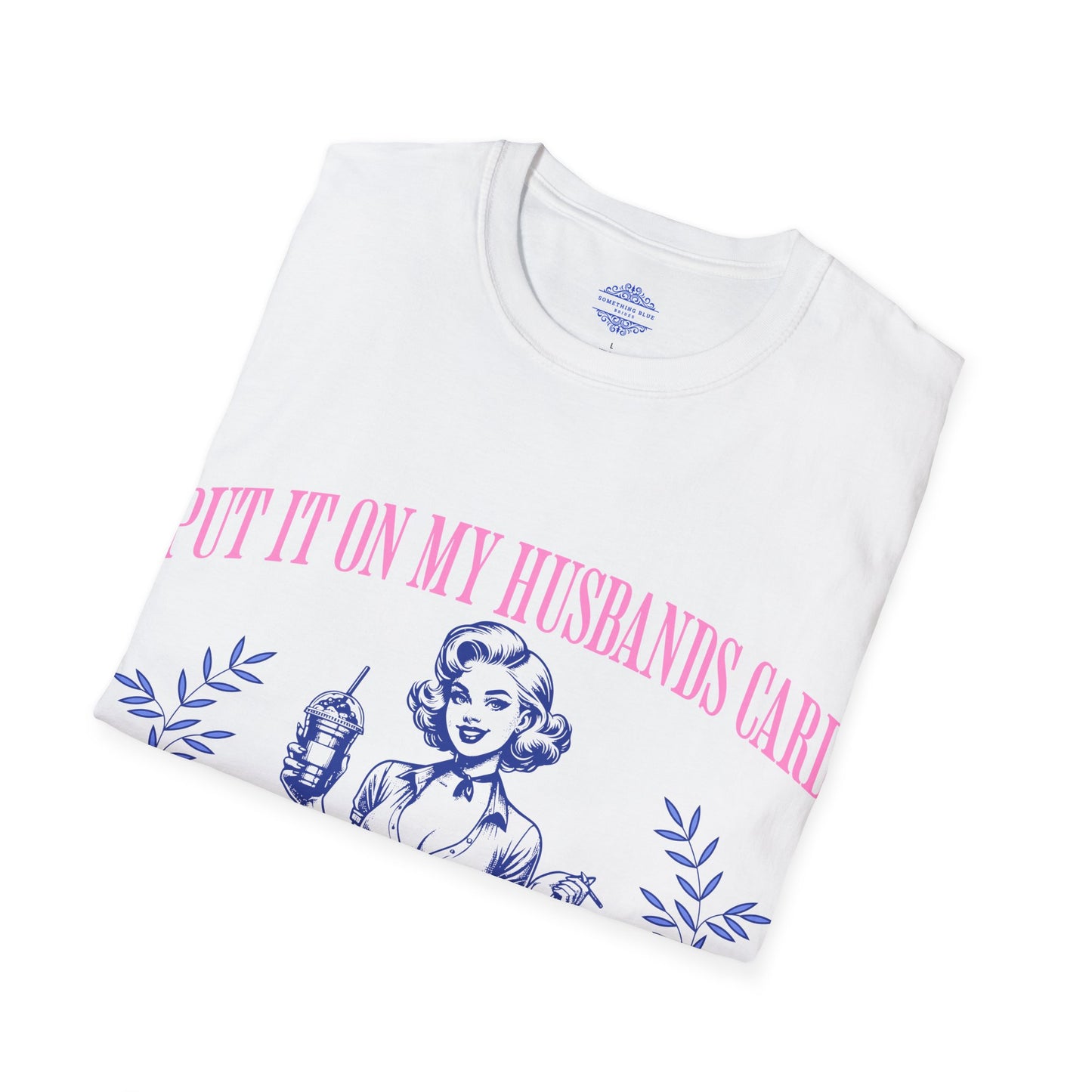 SPOILED WIVES CLUB T-SHIRT BLUE AND PINK