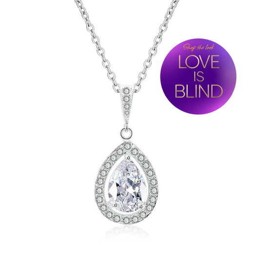 AMY FROM LOVE IS BLIND S6 CELEBRITY INSPIRED - PIA LUXURY CUBIC ZIRCONIA AND PENDANT NECKLACE