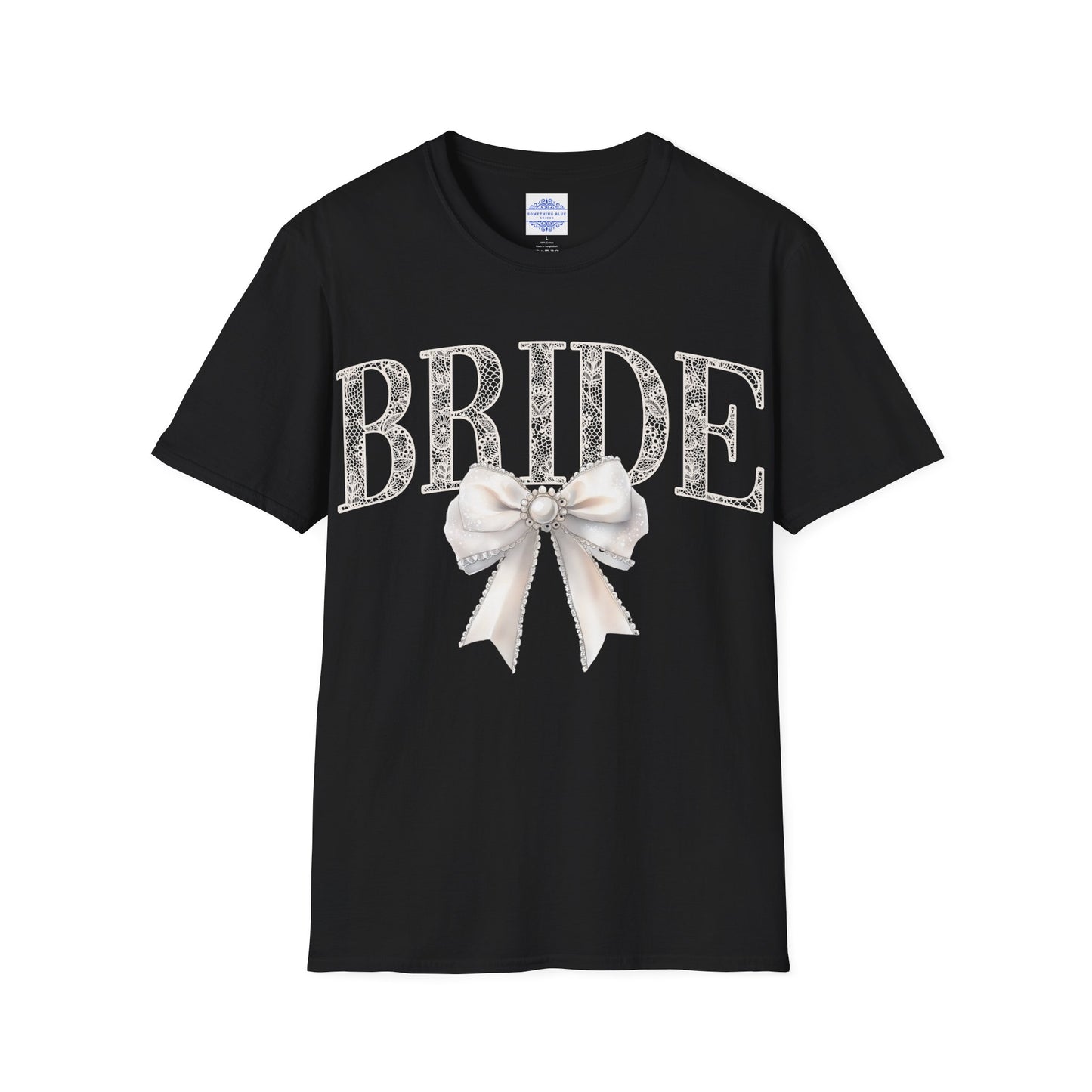 LACE BRIDE WITH PEARL BOW T-SHIRT