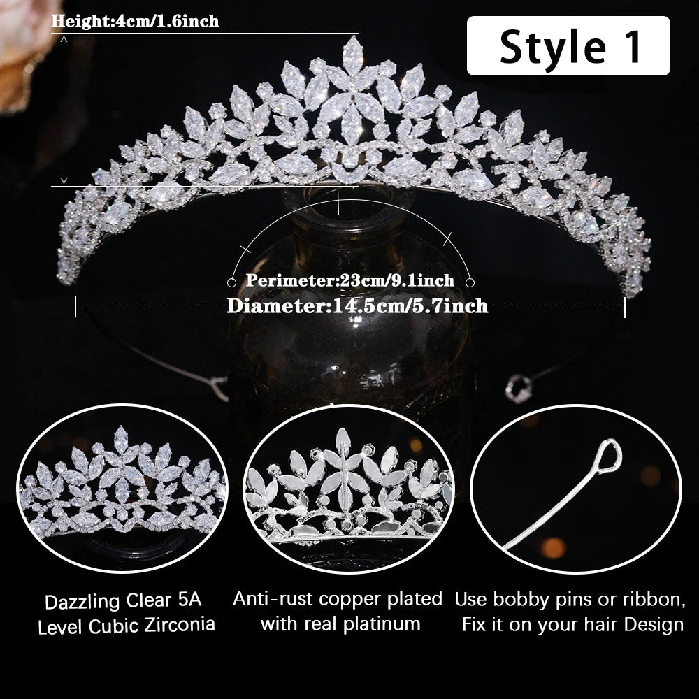 VALENTINA DELUXE HANDCRAFTED CRYSTAL TIARA SILVER AND GOLD