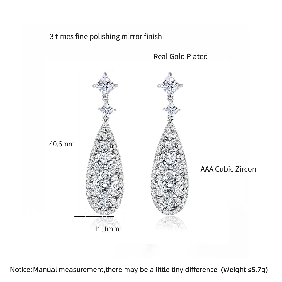SIA LUXURY SIMULATED DIAMOND EARRINGS