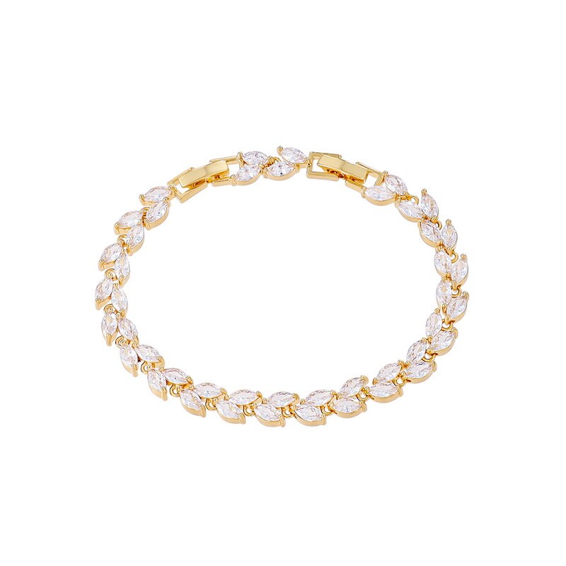 IVY TESSELLATED CRYSTAL BRACELET IN SILVER OR GOLD