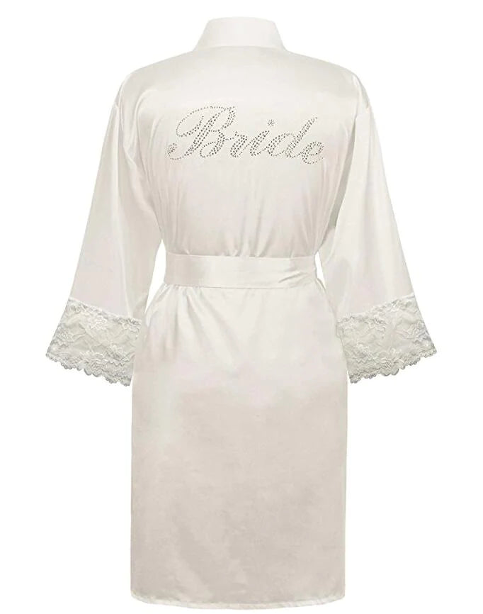 BELLA BRIDE RHINESTONE SILK ROBE – Something Blue Brides