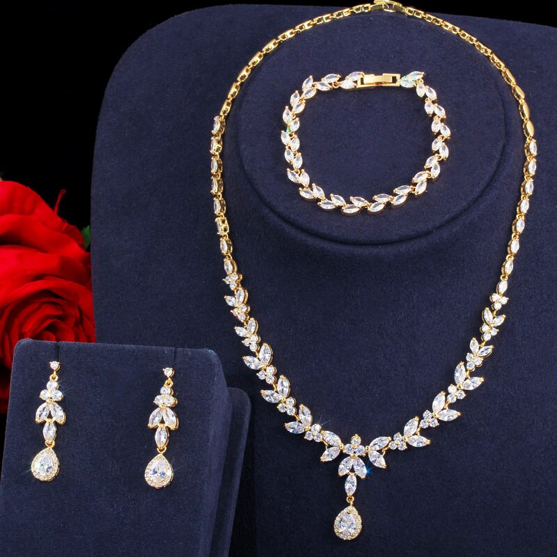 SERAPHINA GOLD 3- PIECE DELUXE CRYSTAL SET