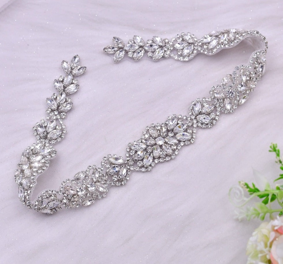 MARGOT LUXURY HANDCRAFTED BEADED CRYSTAL BELT
