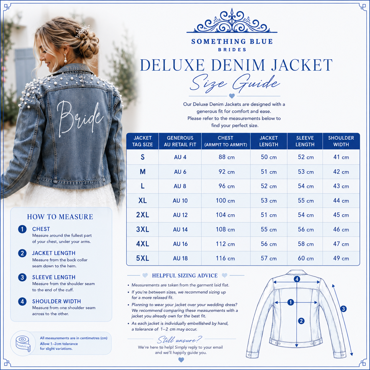 DELUXE PEARL & RHINESTONE BRIDESMAID DENIM JACKET