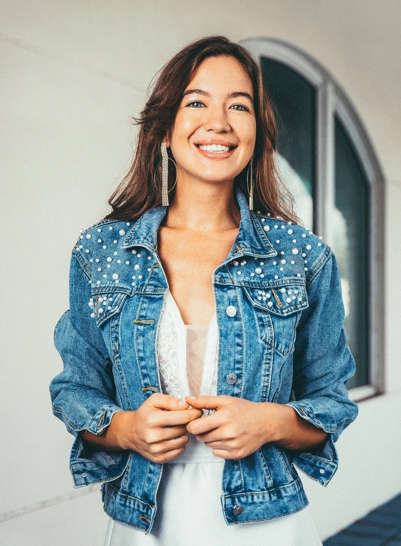 Something navy sales denim jacket