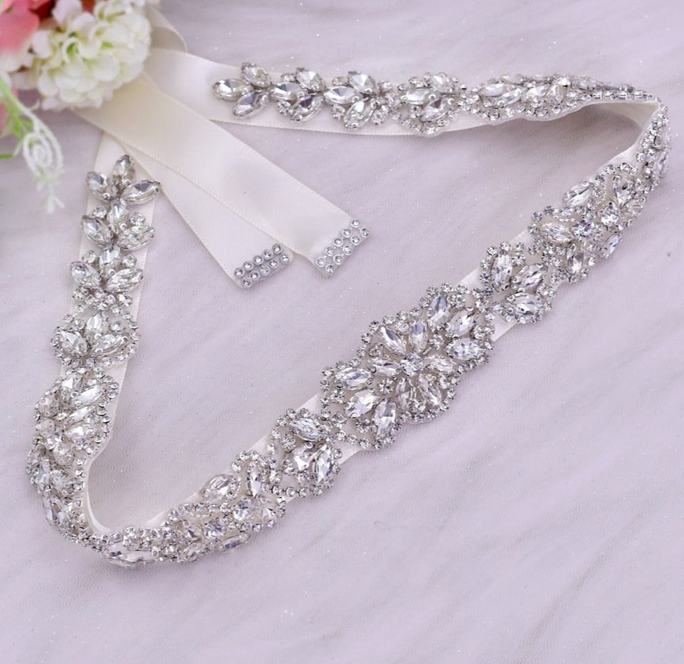 MARGOT LUXURY HANDCRAFTED BEADED CRYSTAL BELT