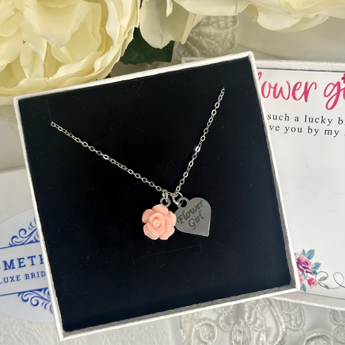 FLOWERGIRL I'M LUCKY TO HAVE YOU NECKLACE