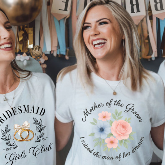 MOTHER OF THE GROOM FLORAL T-SHIRT