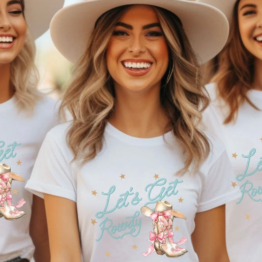 LETS GET ROWDY HENS T-SHIRT