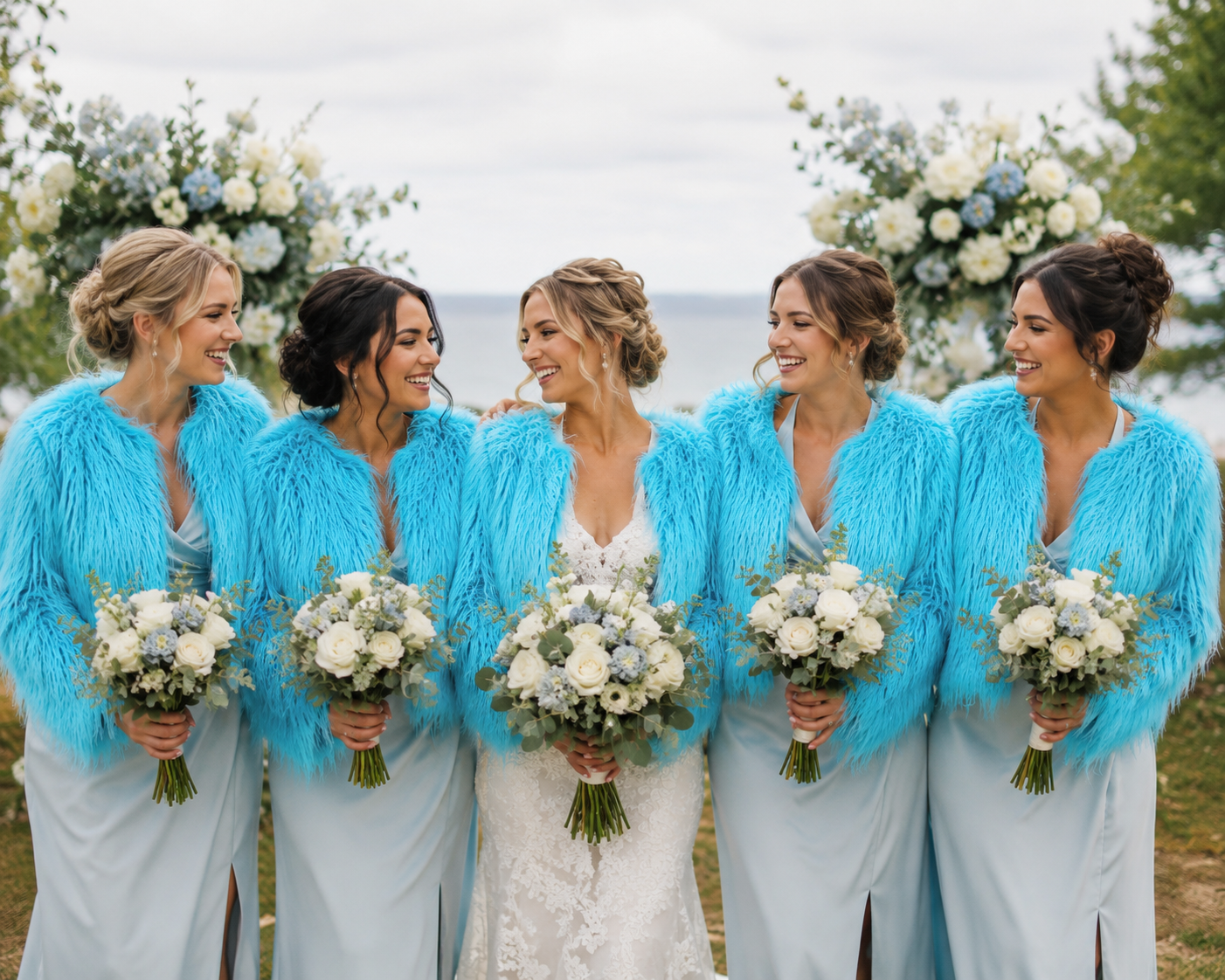 GIGI SOMETHING BLUE BOUGIE FUR JACKET - 3 SHADES OF BLUE! 💙