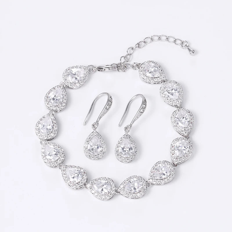 DAISY EARRINGS AND BRACELET SET IN GOLD, SILVER & ROSE GOLD