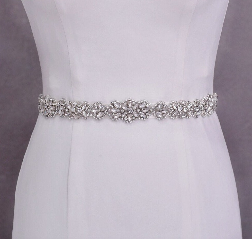 MARGOT LUXURY HANDCRAFTED BEADED CRYSTAL BELT