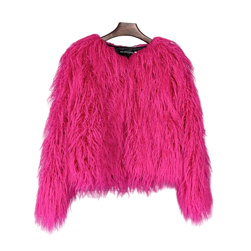 GIGI MONGOLIAN FAUX FUR JACKET IN 8 COLOURS
