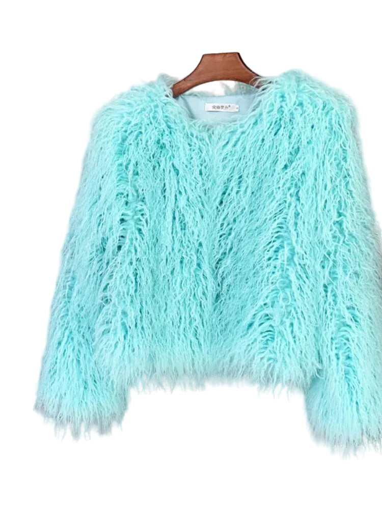 GIGI SOMETHING BLUE BOUGIE FUR JACKET - 3 SHADES OF BLUE! 💙