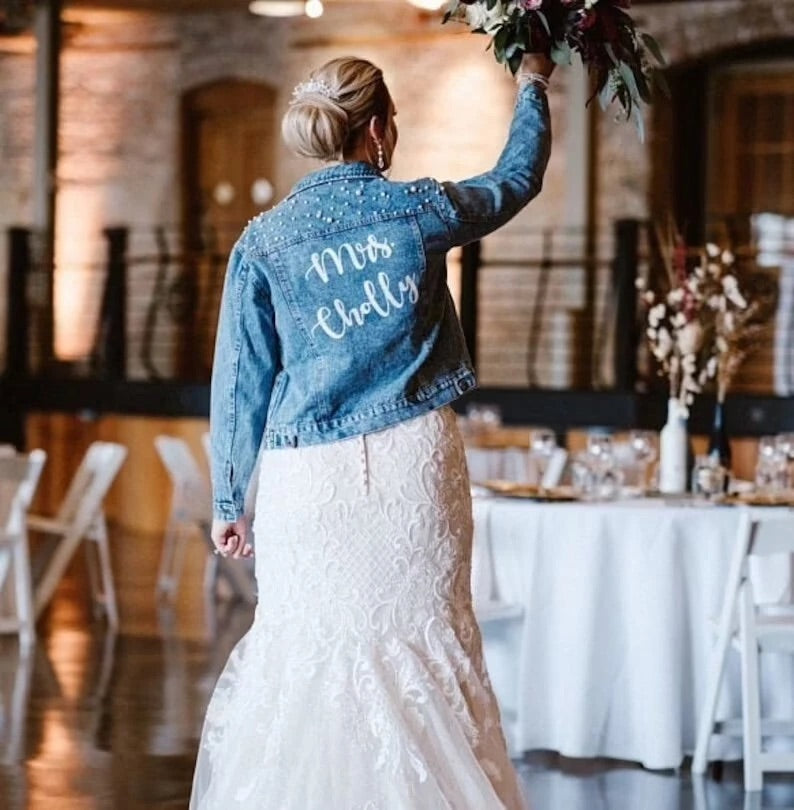 PEARL MRS DENIM JACKET - BEAUTIFUL BLUE