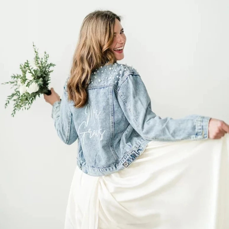 PEARL BRIDE DENIM JACKET