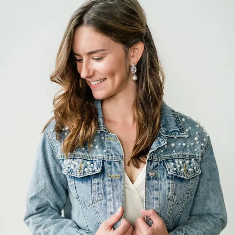 PEARL BRIDE DENIM JACKET