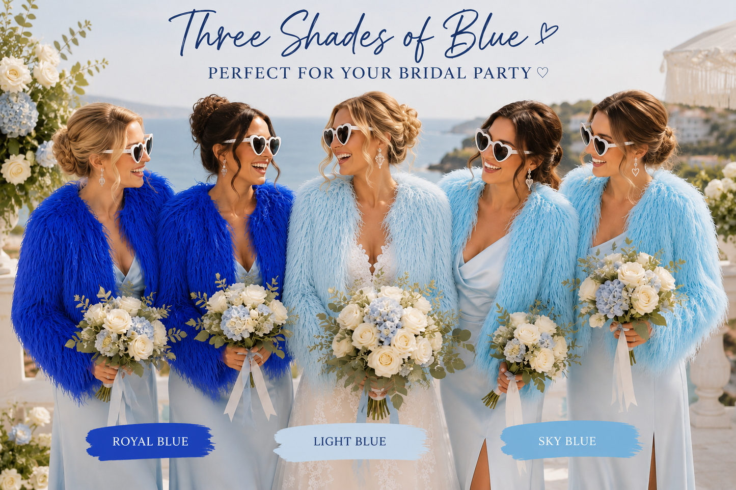GIGI SOMETHING BLUE BOUGIE FUR JACKET - 3 SHADES OF BLUE! 💙