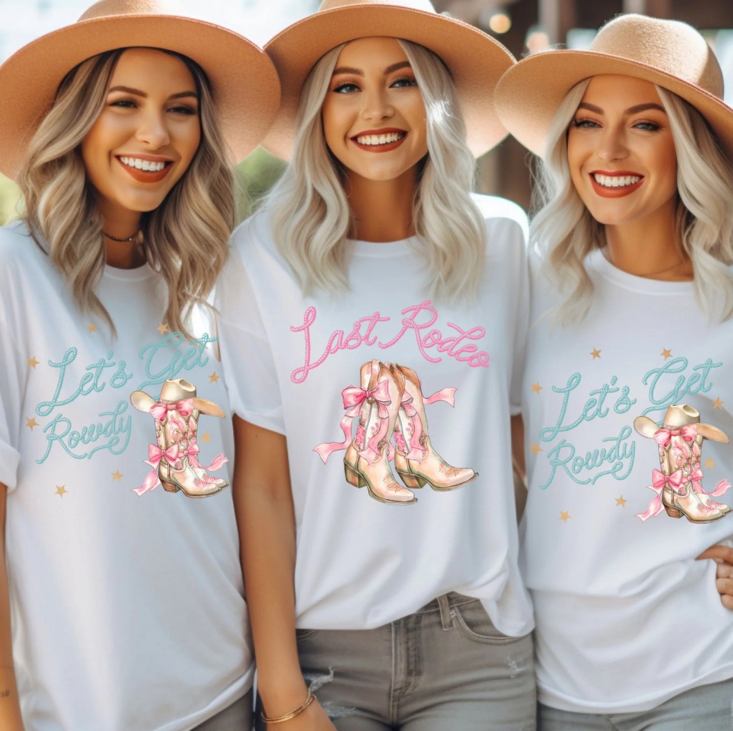 BRIDE LAST RODEO IN PINK T-SHIRT