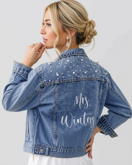 PEARL MRS DENIM JACKET - BEAUTIFUL BLUE