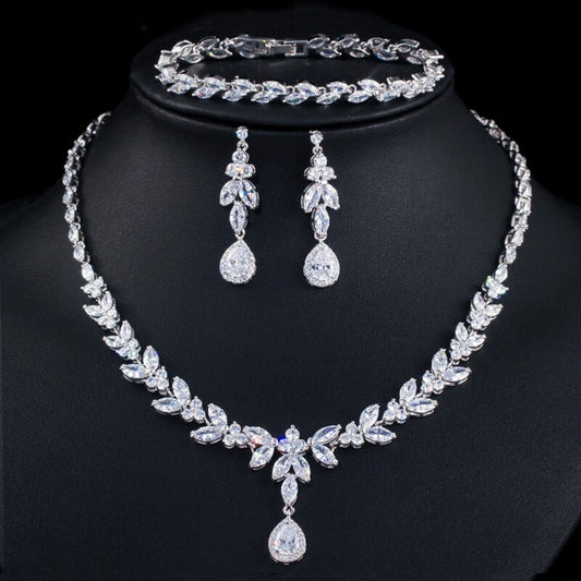 SERAPHINA SILVER 3-PIECE DELUXE CRYSTAL SET