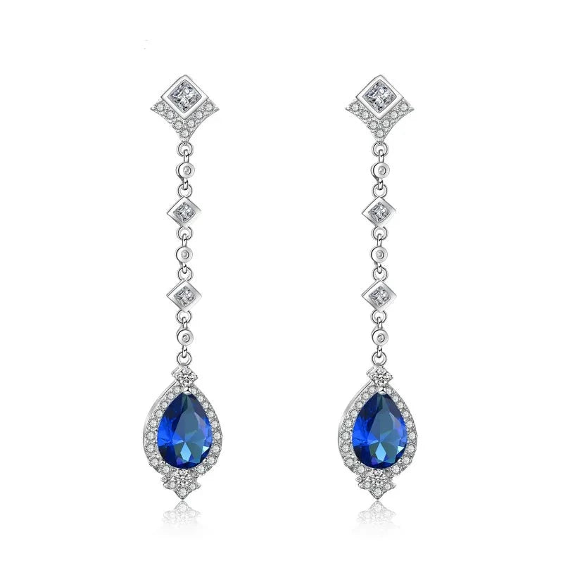 SOMETHING BLUE CLARA WHITE GOLD PLATED DROP EARRINGS - NEW STOCK ARRIVING MARCH 2024!
