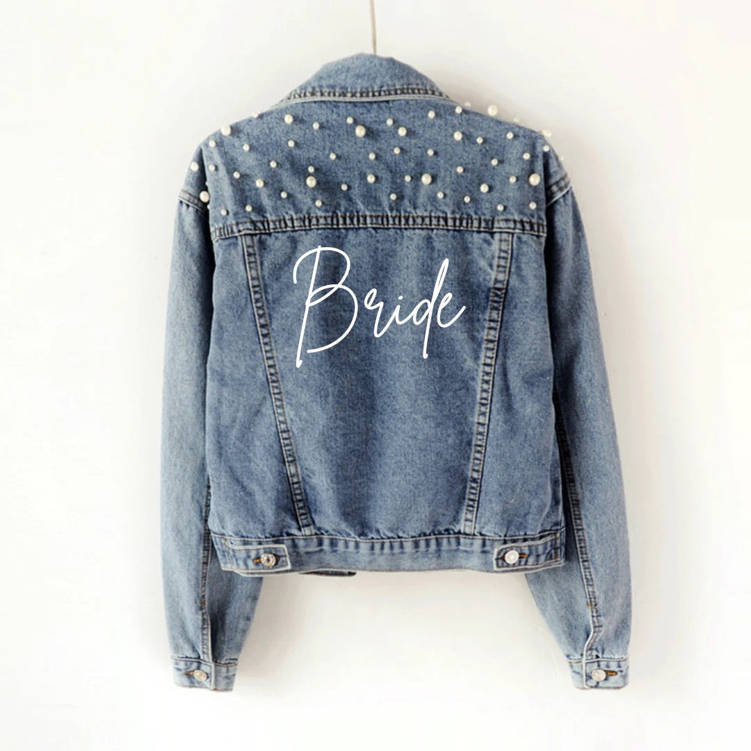 PEARL BRIDE DENIM JACKET